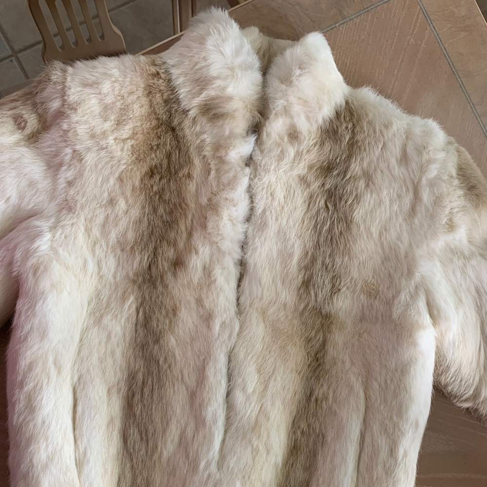 Vintage Rabbit Fur Bomber Jacket XXS